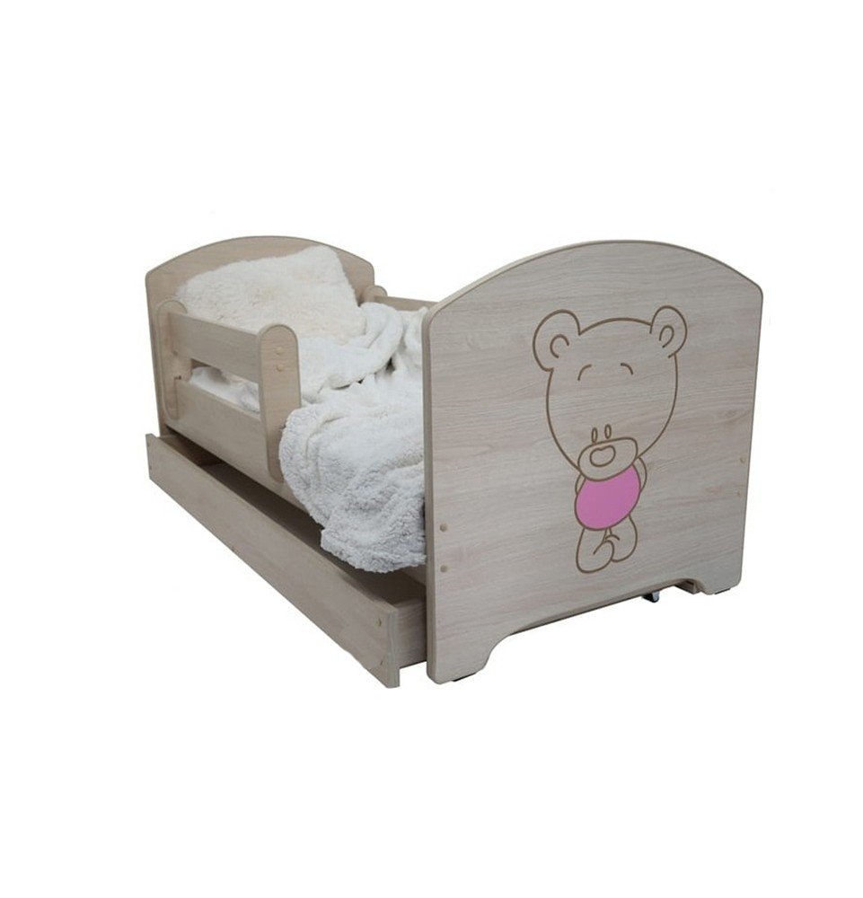 Vaikiška lova su stalčiumi Oscar Decorated Teddy Bear 02, 140x70cm