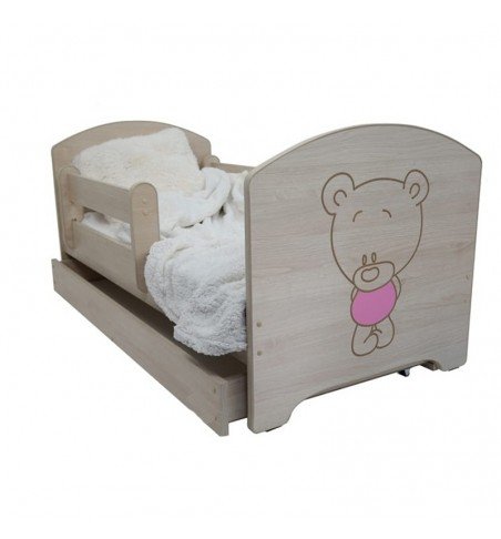 Vaikiška lova su stalčiumi Oscar Decorated Teddy Bear 02, 140x70cm