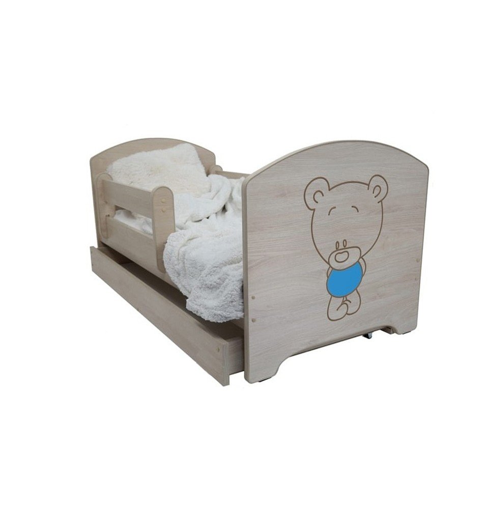 Vaikiška lova su stalčiumi Oscar Decorated Teddy Bear 01, 140x70cm