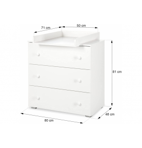 Vaikiška Komoda su vystymo stalu Klupš Paula