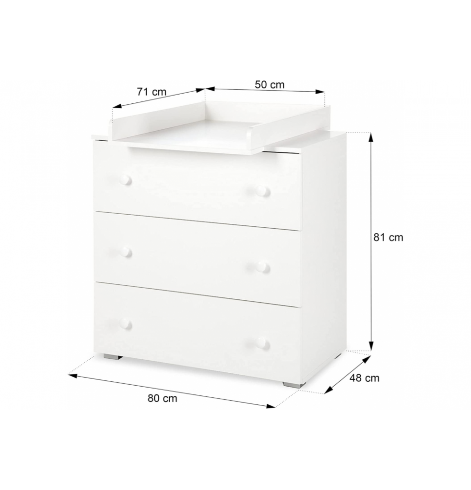 Vaikiška Komoda su vystymo stalu Klupš Paula