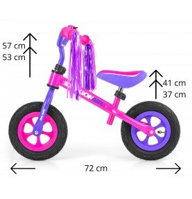 Balansinis dviratukas Milly Mally Dragon Air Pink