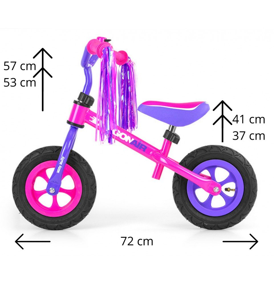 Balansinis dviratukas Milly Mally Dragon Air Pink