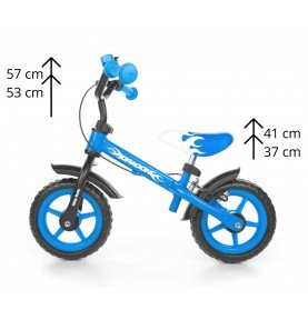 Balansinis dviratukas su stabdžiais Milly Mally Dragon Blue