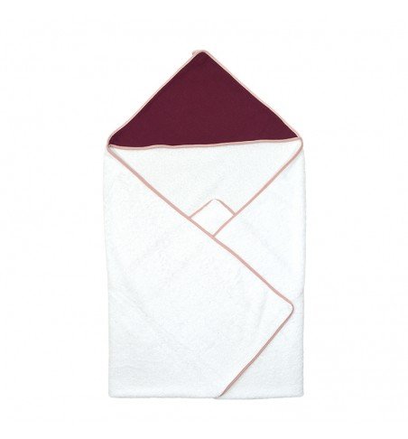 Rankšluostis su gobtuvu Puzzle Burgundy, 75x75cm