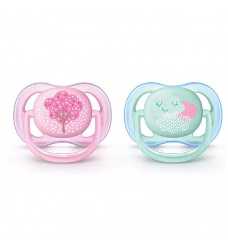 Silikoninis čiulptukas Philips Avent Ultra Air, 0-6 mėn., SCF343/20, 2 vnt.