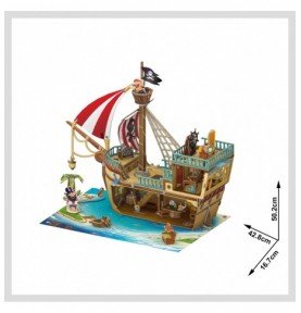 3D dėlionė Cubicfun Piratų laivas