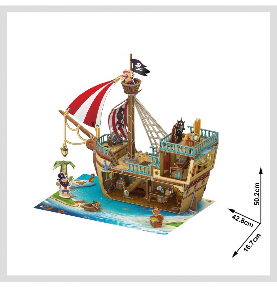 3D dėlionė Cubicfun Piratų laivas