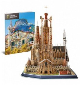 3D dėlionė iš serijos CubicFun National Geographic Sagrada Familia, 184det.
