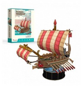 3D dėlionė Cubicfun Romėnų karo laivas, 85det.