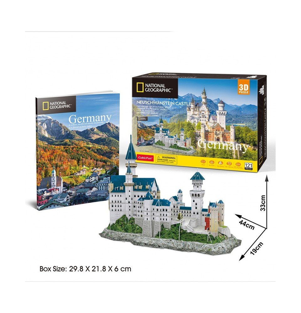 3D dėlionė Cubicfun Neuschwanstein pilis, 121det.