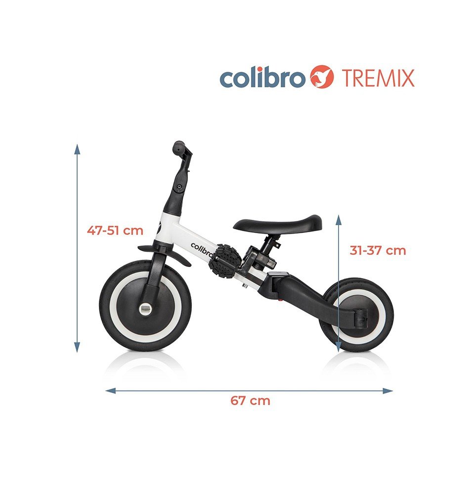Balansinis dviratukas Colibro Tremix 4in1 Rose