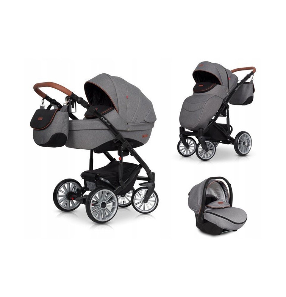 Universalus vežimėlis Euro-Cart Delta 3in1 Anthracite