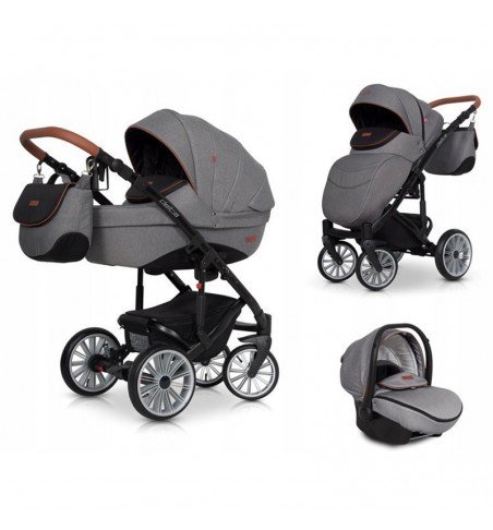 Universalus vežimėlis Euro-Cart Delta 3in1 Anthracite