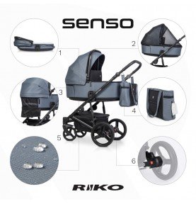 Universalus vežimėlis Riko Senso 3in1 Denim