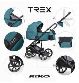 Universalus vežimėlis Riko Trex 2in1 Lagoon