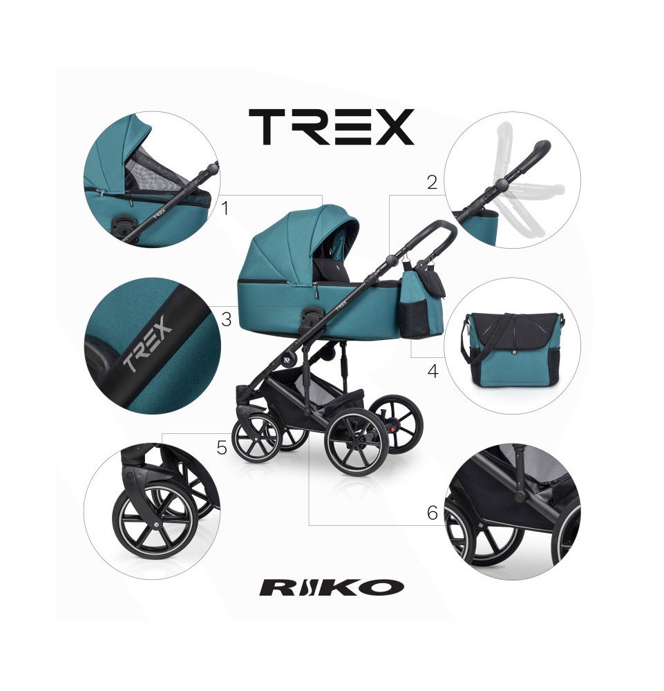 Universalus vežimėlis Riko Trex 2in1 Lagoon
