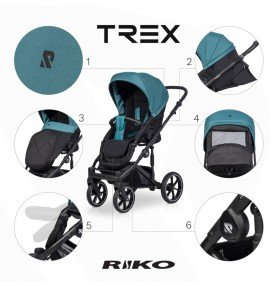 Universalus vežimėlis Riko Trex 2in1 Lagoon