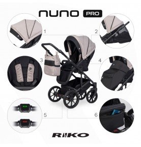 Universalus vežimėlis Riko Nuno Pro 2in1 Sand