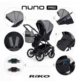 Universalus vežimėlis Riko Nuno Pro 3in1 Titanium