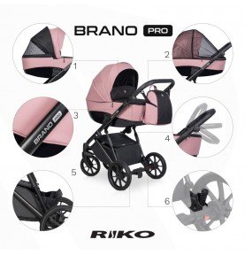 Universalus vežimėlis Riko Brano Pro 3in1 Energy Pink