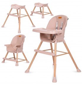 Maitinimo kėdutė Kidwell Eatan Wood Pink