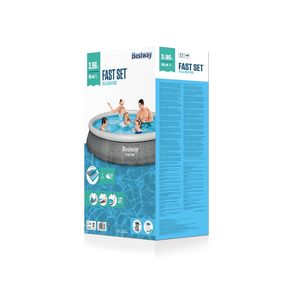 Baseinas su filtru Bestway Fast Set 396x84cm