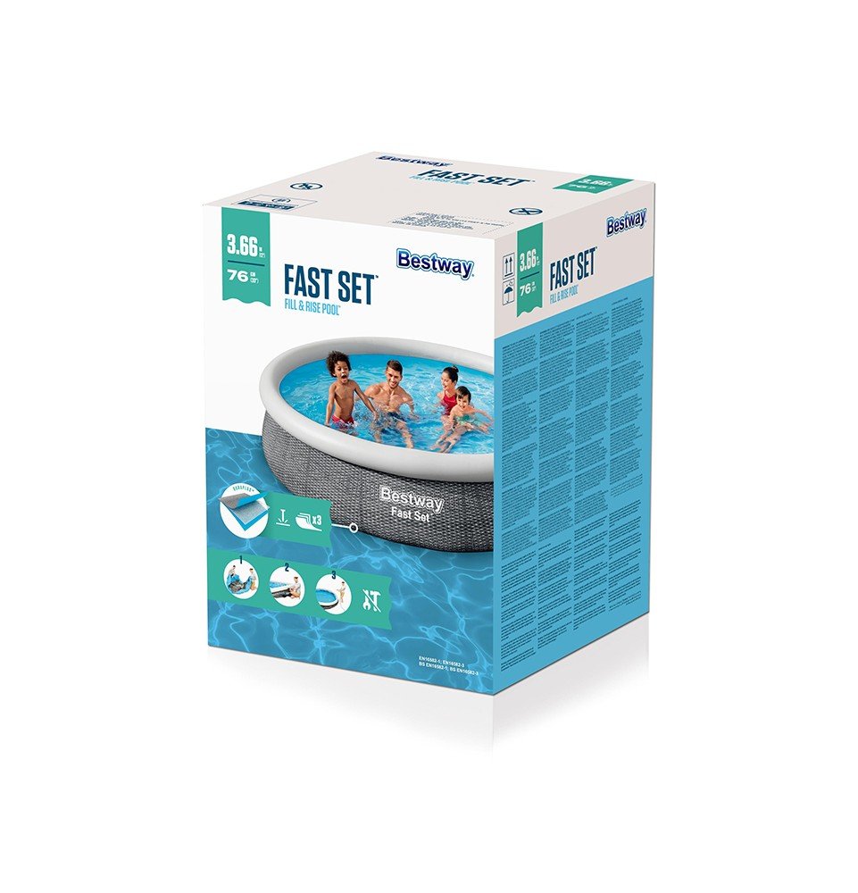Baseinas be filtro Bestway Fast Set 366x76cm