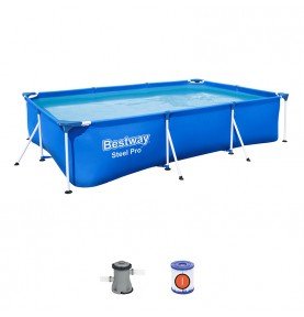 Karkasinis baseinas su filtru Bestway Steel Pro 56411, 300x201x66cm