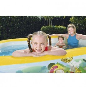 Pripučiamas baseinas Bestway Mickey Mouse Club House Family Pool 91008, 262x175x51cm