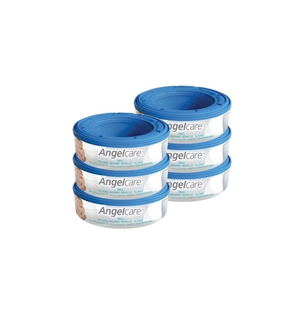 Kasetė sauskelnių konteineriui Angelcare, 6vnt. Kasetė sauskelnių konteineriui Angelcare, 6vnt.