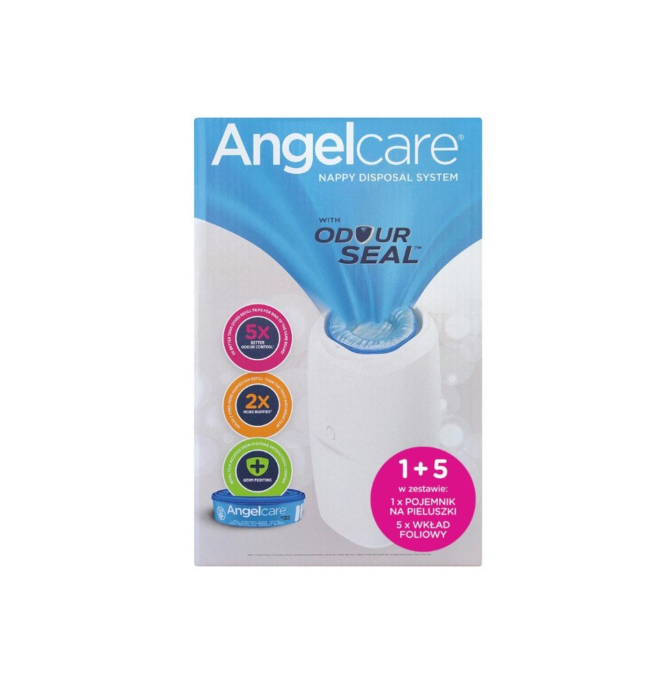 Konteineris sauskelnėms Angelcare Classic + 5 kasetės