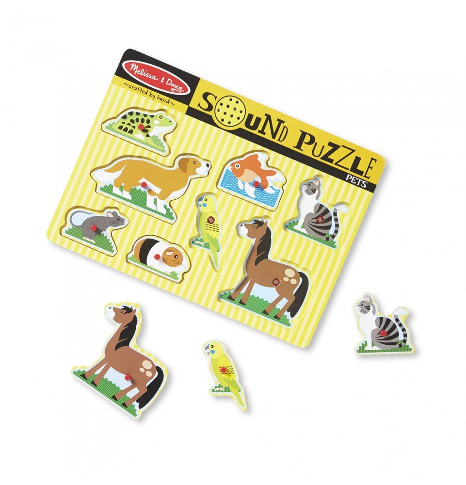 Skambanti dėlionė Melissa & Doug Naminiai gyvūnai