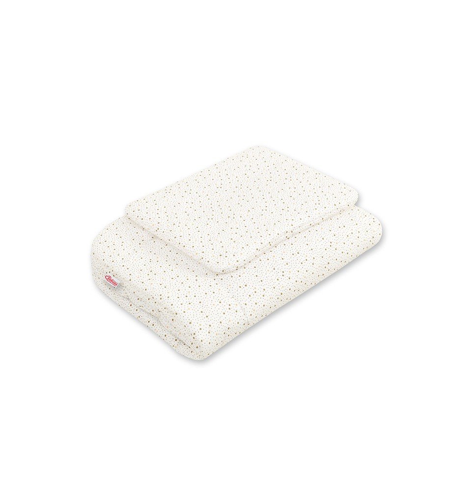 Antklodės ir pagalvės komplektas Bobono Gold Stars, 75x100cm