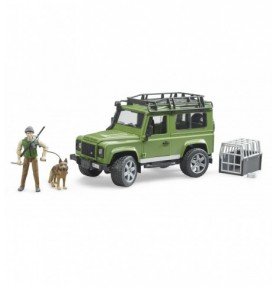 Automobilis su miškininku ir šunimi Bruder Land Rover Defender, 02587