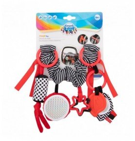 Pakabinamas žaislas vežimėliui/kėdutei Canpol Babies Sensory Toys, 68/071_red