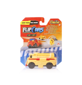 Mašinėlė Flipcars Dump Truck & Fire Engine 2in1