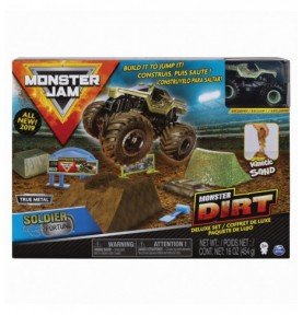 Kinetinio smėlio rinkinys su visureigiu Monster Jam Kinetic Dirt Deluxe, 6044986