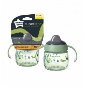 Puodelis Tommee Tippee Weaning Sippee, 4 m+, 190ml, green, 447826
