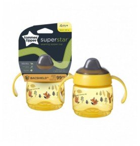Puodelis Tommee Tippee Weaning Sippee, 4 m+, 190ml, yellow, 447827