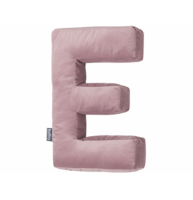 Dekoratyvinė pagalvė E raidė Pink