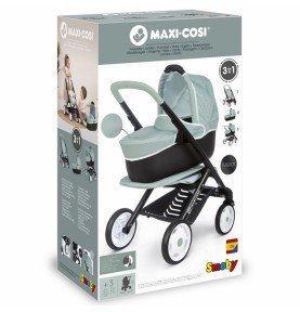 Vežimėlis lėlei 3in1 Smoby Maxi Cosi, Žalias