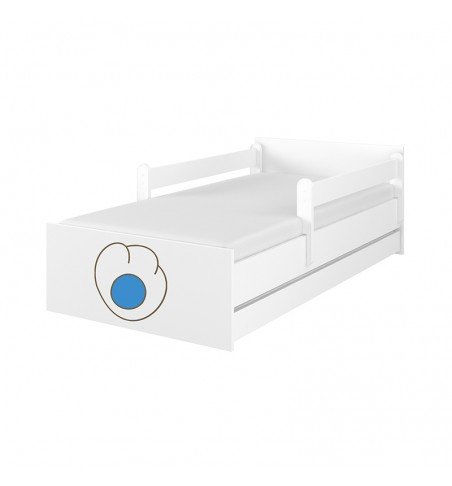 Vaikiška lova su stalčiumi Oscar Decorated Max 01 White, 160x80cm