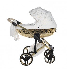 Universalus vežimėlis Junama Heart 2in1, White/Gold