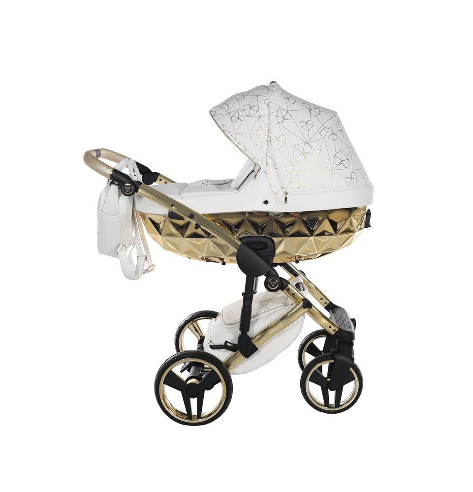 Universalus vežimėlis Junama Heart 2in1, White/Gold