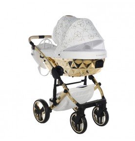 Universalus vežimėlis Junama Heart 2in1, White/Gold