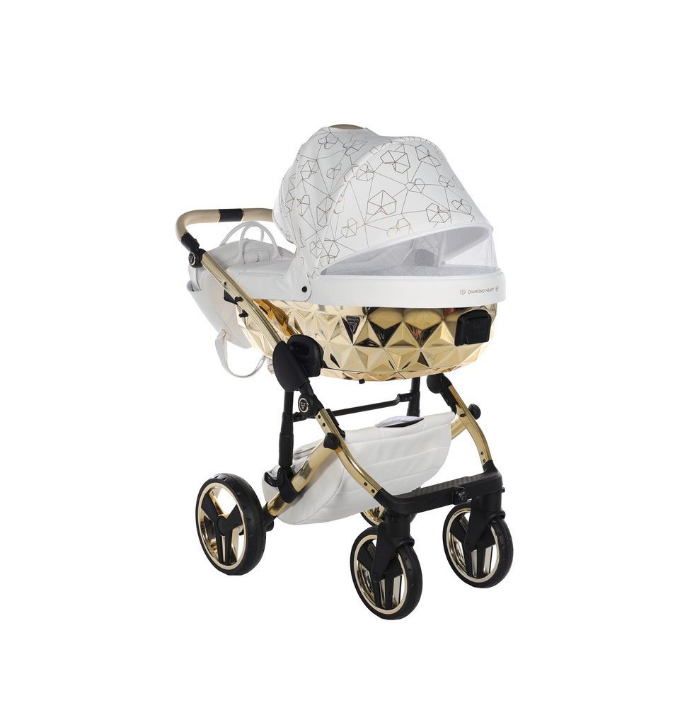 Universalus vežimėlis Junama Heart 2in1, White/Gold
