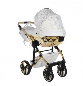 Universalus vežimėlis Junama Heart 2in1, White/Gold