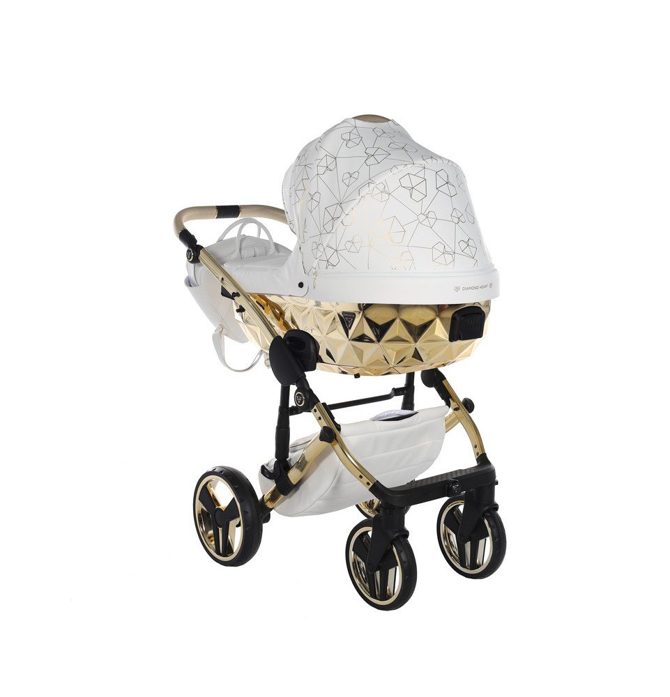 Universalus vežimėlis Junama Heart 2in1, White/Gold