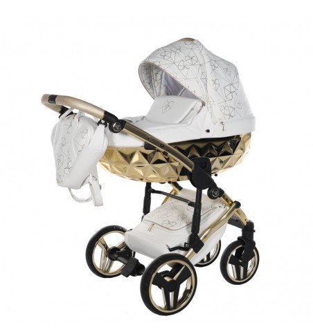 Universalus vežimėlis Junama Heart 2in1, White/Gold